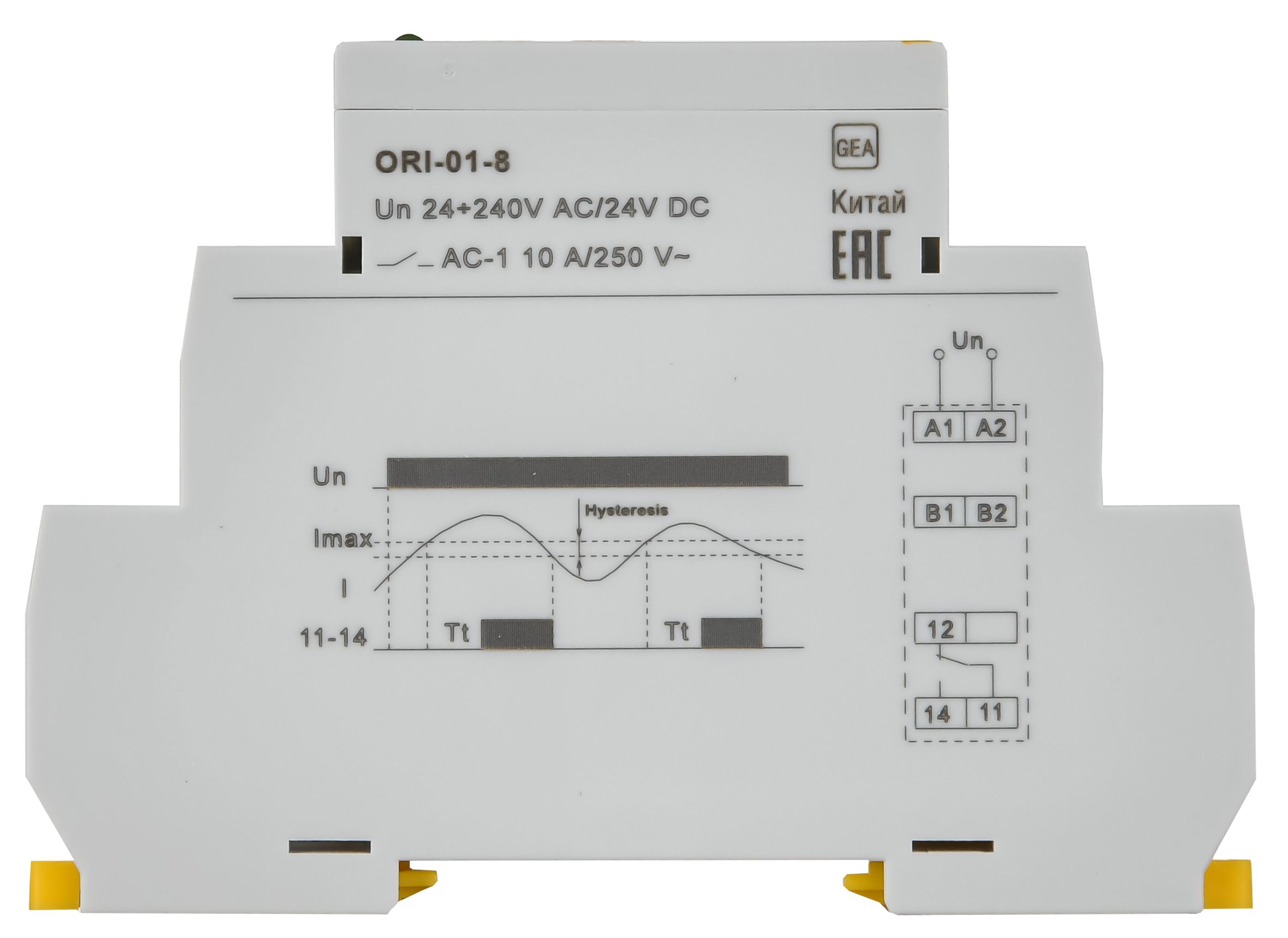             Тоқты бақылау релесі ORI 0,8-8А 24-240В AC/24В DC IEK    