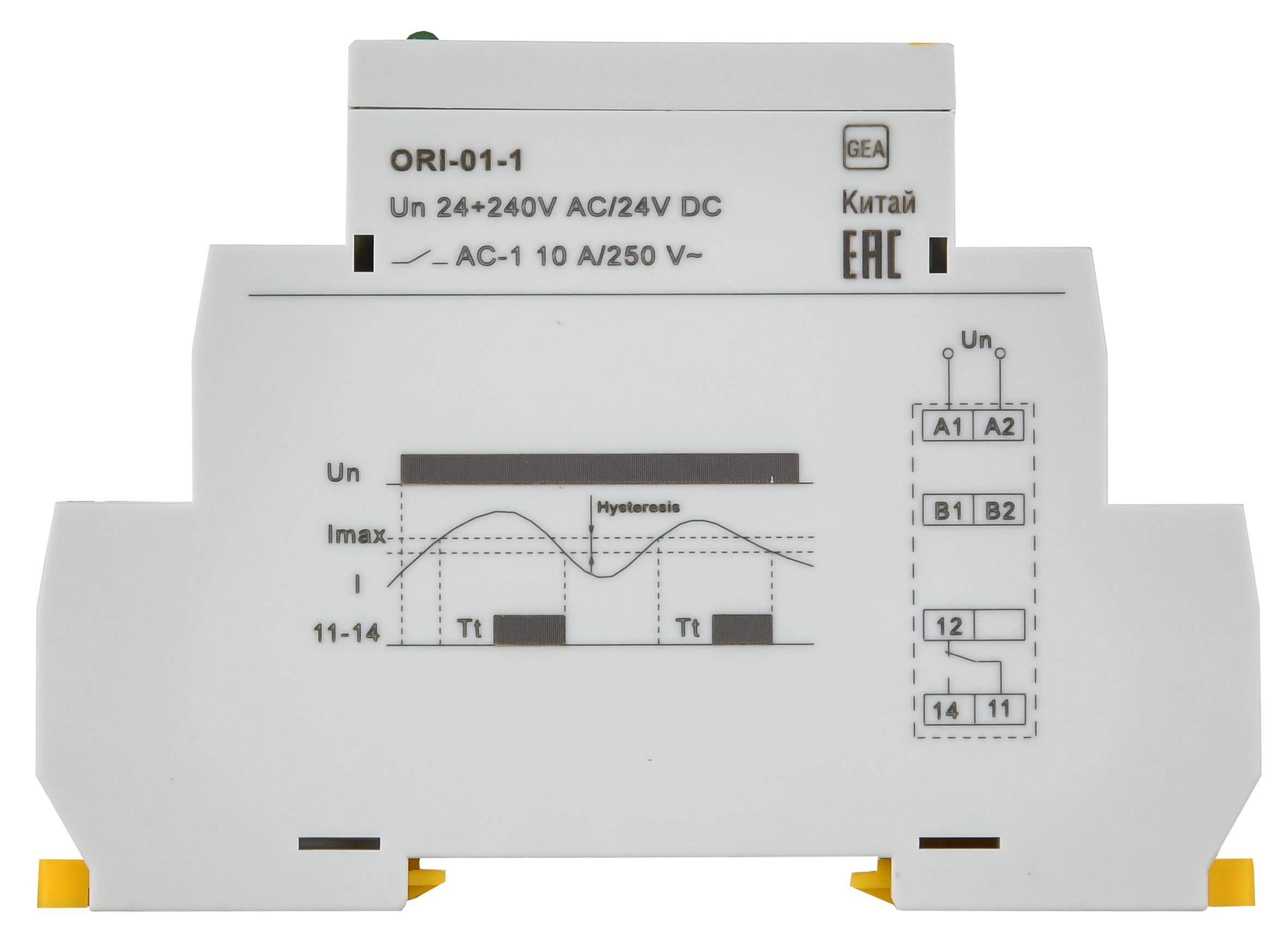             Тоқты бақылау релесі ORI 0,1-1А 24-240В AC/24В DC IEK    