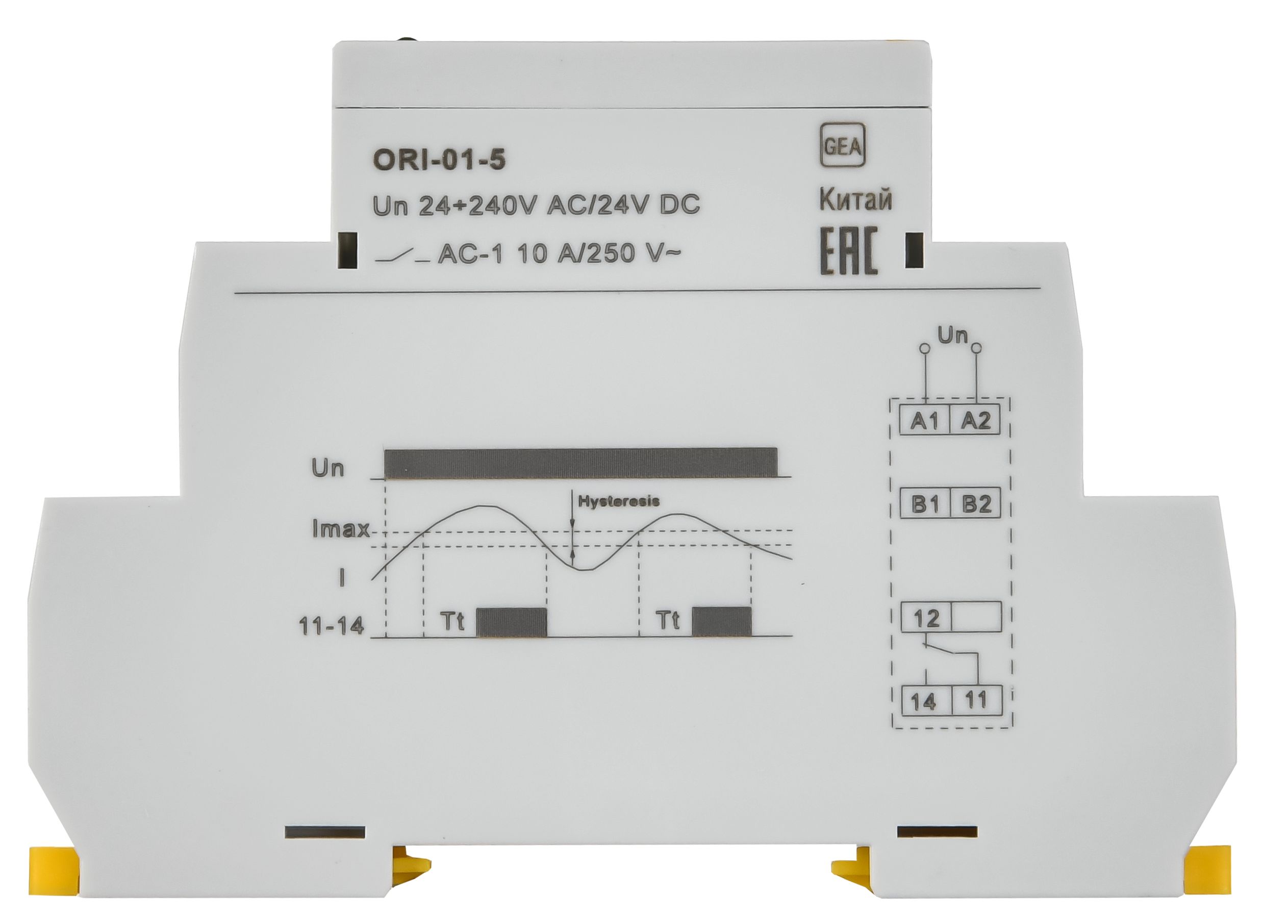             Тоқты бақылау релесі ORI 0,5-5А 24-240В AC/24В DC IEK    